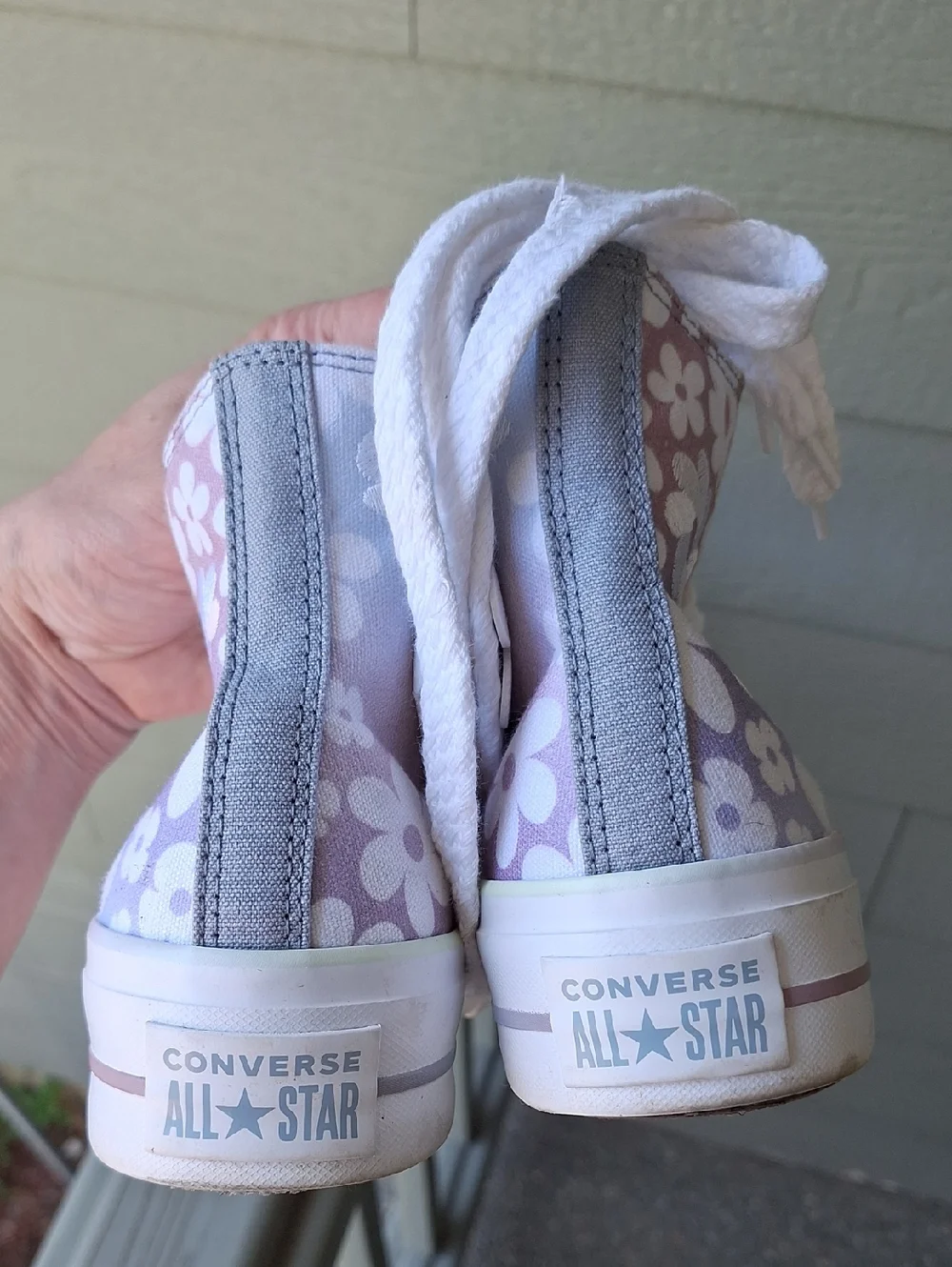 Converse Chuck Taylor All Star Lift Sneakers In Gradient Flowers Fairycore Sz 8 - Picture 7 of 9
